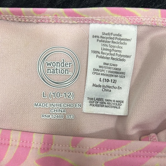 Wonder Nation Pink Zebra Print Kids Swimsuit - Picture 7 of 7